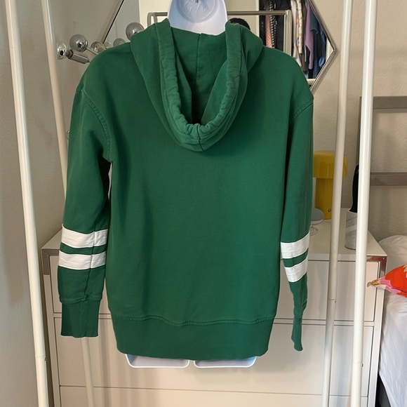 MTWTFSS WEEKDAY green Lynn Hoodie Stripe sweatshirt XS preowned - Picture 5 of 7
